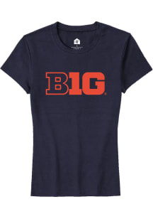 Big Ten Navy Blue Rally Primary Logo Short Sleeve T-Shirt