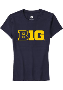 Big Ten Navy Blue Rally Primary Logo Short Sleeve T-Shirt