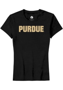 Purdue Boilermakers Black Rally Wordmark Short Sleeve T-Shirt