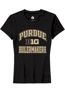 Purdue Boilermakers Black Rally No 1 Short Sleeve T-Shirt