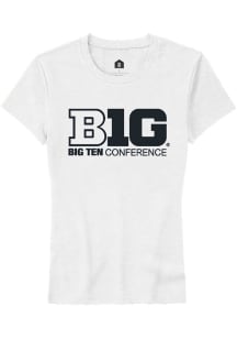 Rally Big Ten Womens White Conference Short Sleeve T-Shirt