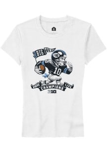 Rally Big Ten Womens White Football Player Short Sleeve T-Shirt