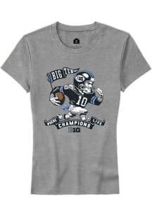 Big Ten Grey Rally Football Player Short Sleeve T-Shirt