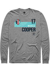 Michelle Cooper  KC Current Graphite Rally Player Teal Block Neutrals Long Sleeve T Shirt