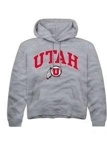Rally Utah Utes Youth Grey Arch Logo Long Sleeve Hoodie