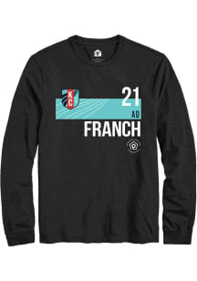 AD Franch  KC Current Black Rally Player Teal Block Long Sleeve T Shirt