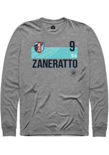 Bia Zaneratto  KC Current Graphite Rally Player Teal Block Neutrals Long Sleeve T Shirt