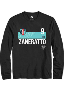 Bia Zaneratto  KC Current Black Rally Player Teal Block Long Sleeve T Shirt