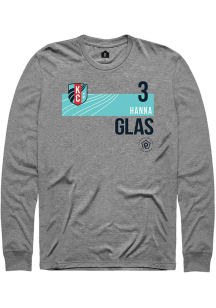 Hanna Glas  KC Current Graphite Rally Player Teal Block Neutrals Long Sleeve T Shirt