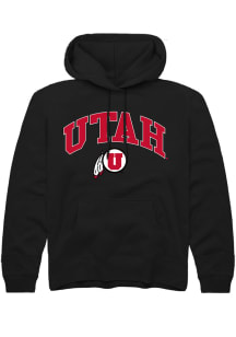 Rally Utah Utes Youth Black Arch Logo Long Sleeve Hoodie