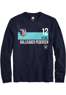 Stine Ballisager Pedersen  KC Current Navy Blue Rally Player Teal Block Long Sleeve T Shirt