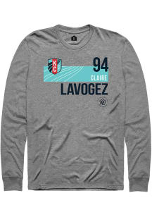 Claire Lavogez  KC Current Graphite Rally Player Teal Block Neutrals Long Sleeve T Shirt