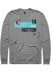 Claire Hutton  KC Current Graphite Rally Player Teal Block Neutrals Long Sleeve T Shirt