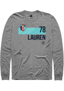 Lauren  KC Current Grey Rally Player Teal Block Neutrals Long Sleeve T Shirt