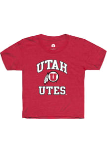 Rally Utah Utes Youth Red Number One Primary Short Sleeve T-Shirt