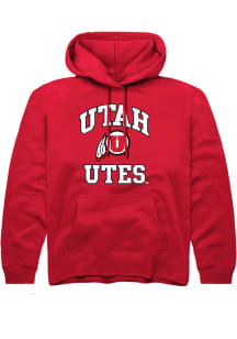 Rally Utah Utes Youth Red Number One Primary Long Sleeve Hoodie