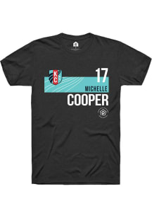 Michelle Cooper  KC Current Black Rally Player Teal Block Short Sleeve T Shirt