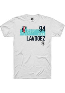 Claire Lavogez  KC Current White Rally Player Teal Block Neutrals Short Sleeve T Shirt
