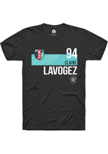 Claire Lavogez  KC Current Black Rally Player Teal Block Short Sleeve T Shirt