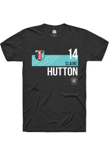 Claire Hutton  KC Current Black Rally Player Teal Block Short Sleeve T Shirt