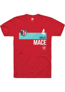 Hailie Mace  KC Current Red Rally Player Teal Block Short Sleeve T Shirt