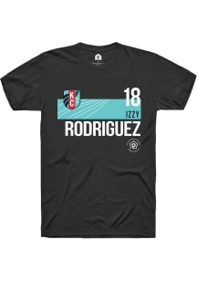 Izzy Rodriguez  KC Current Black Rally Player Teal Block Short Sleeve T Shirt