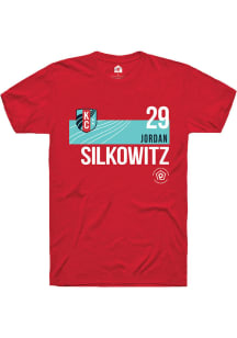 Jordan Silkowitz  KC Current Red Rally Player Teal Block Short Sleeve T Shirt