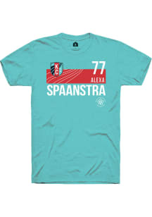 Alexa Spaanstra  KC Current Teal Rally Player Red Block Short Sleeve T Shirt