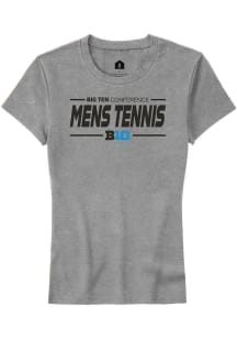 Big Ten Grey Rally Mens Tennis Short Sleeve T-Shirt