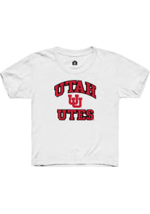 Rally Utah Utes Youth White Number One Neutral Short Sleeve T-Shirt