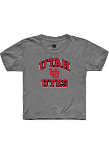 Rally Utah Utes Youth Grey Number One Neutral Short Sleeve T-Shirt