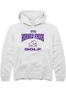 Rally TCU Horned Frogs Youth White Golf Long Sleeve Hoodie