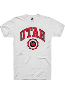Rally Utah Utes White Arch Seal Short Sleeve T Shirt