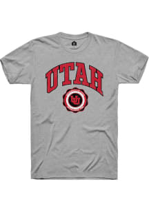 Rally Utah Utes Grey Arch Seal Short Sleeve T Shirt