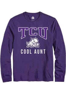 Rally TCU Horned Frogs Purple Cool Aunt Long Sleeve T Shirt