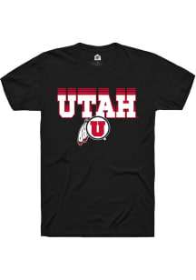 Rally Utah Utes Black Repeat Short Sleeve T Shirt