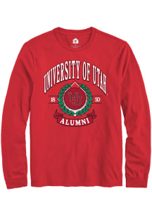 Rally Utah Utes Red Alumni Wreath Long Sleeve T Shirt