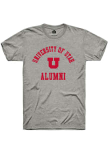 Rally Utah Utes Grey Alumni Arch Short Sleeve T Shirt