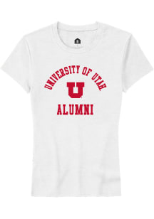 Rally Utah Utes Womens White Alumni Arch Short Sleeve T-Shirt