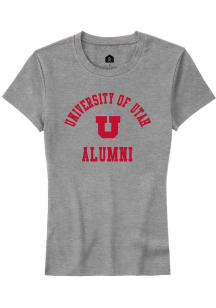 Rally Utah Utes Womens Grey Alumni Arch Short Sleeve T-Shirt