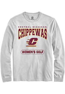 Summit Sportswear Central Michigan Chippewas White Women's Golf Long Sleeve T Shirt