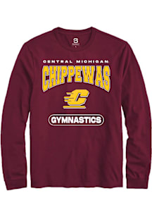 Summit Sportswear Central Michigan Chippewas Maroon Gymnastics Long Sleeve T Shirt