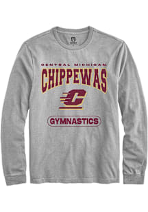 Summit Sportswear Central Michigan Chippewas Grey Gymnastics Long Sleeve T Shirt