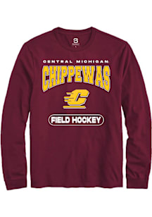 Summit Sportswear Central Michigan Chippewas Maroon Field Hockey Long Sleeve T Shirt