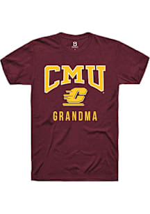 Summit Sportswear Central Michigan Chippewas Maroon Grandma Short Sleeve T Shirt