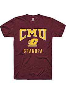Summit Sportswear Central Michigan Chippewas Maroon Grandpa Short Sleeve T Shirt