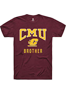 Summit Sportswear Central Michigan Chippewas Maroon Brother Short Sleeve T Shirt