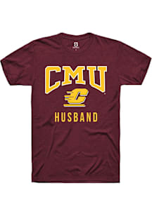 Summit Sportswear Central Michigan Chippewas Maroon Husband Short Sleeve T Shirt