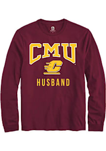Summit Sportswear Central Michigan Chippewas Maroon Husband Long Sleeve T Shirt