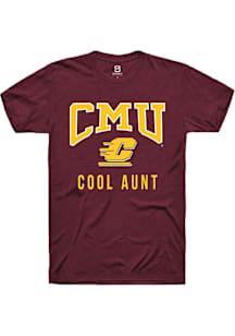 Summit Sportswear Central Michigan Chippewas Maroon Cool Aunt Short Sleeve T Shirt